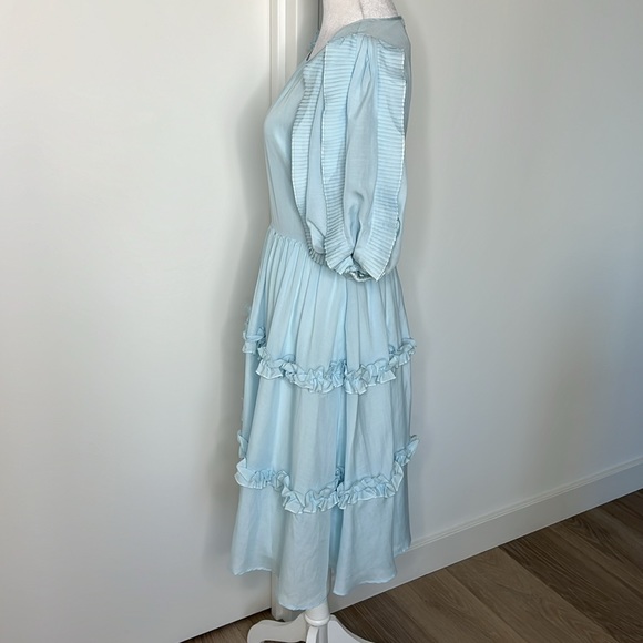 Rachel Parcell Ruffle Sleeve Dress Size XS Spring Baby Light Blue - Picture 12 of 16